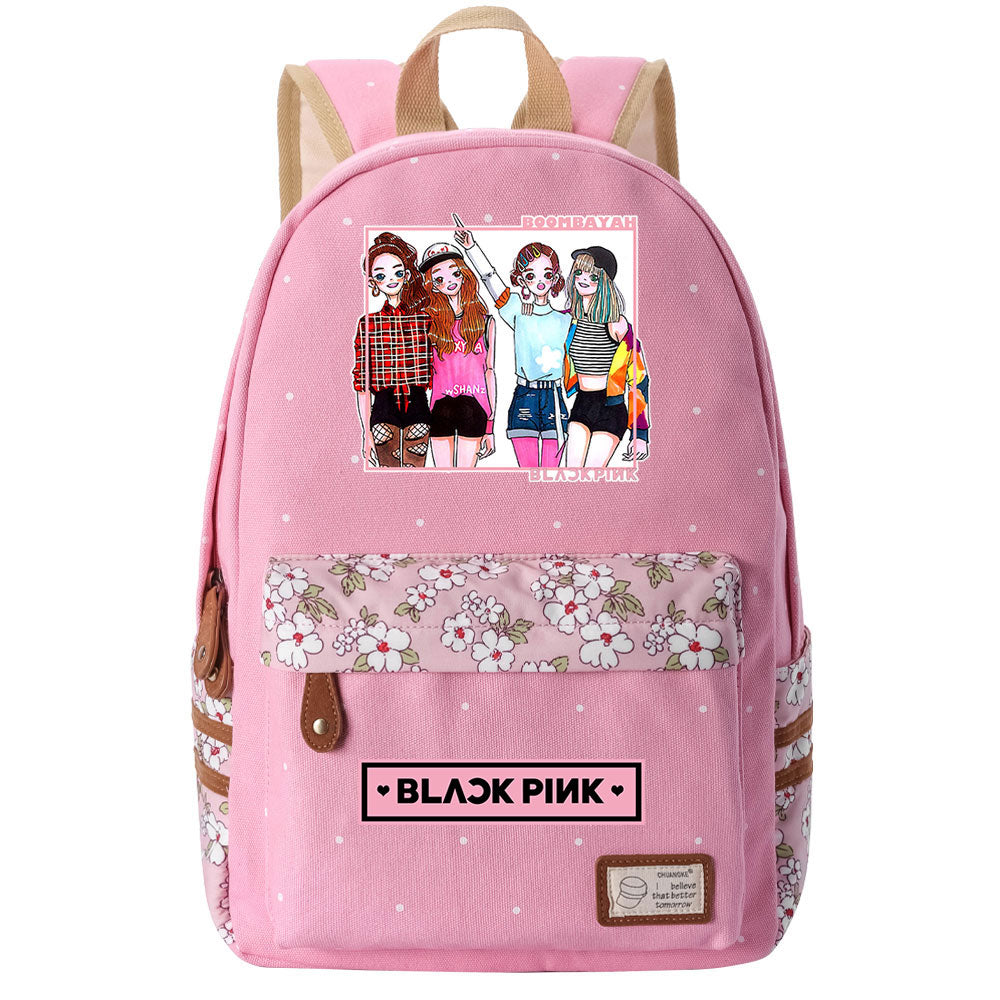 Blackpink Fashion Canvas Travel Backpack School Bag