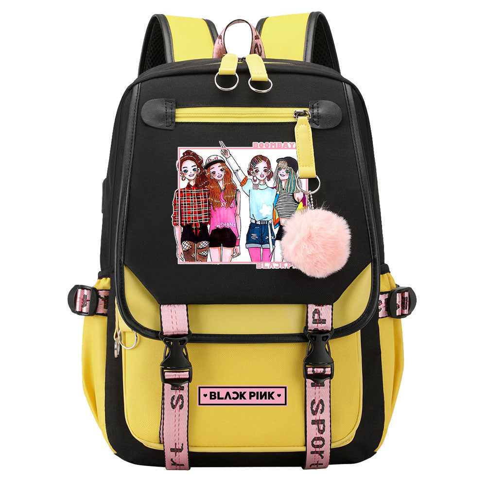 Blackpink Waterproof Backpack School Notebook Travel Bag
