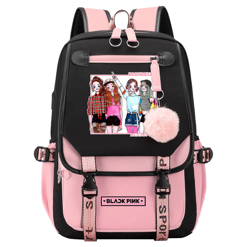 Blackpink Waterproof Backpack School Notebook Travel Bag
