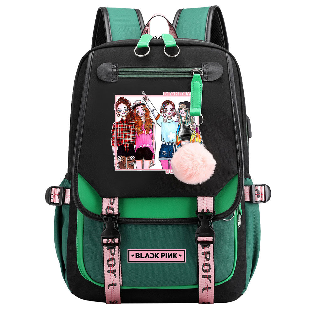 Blackpink Waterproof Backpack School Notebook Travel Bag