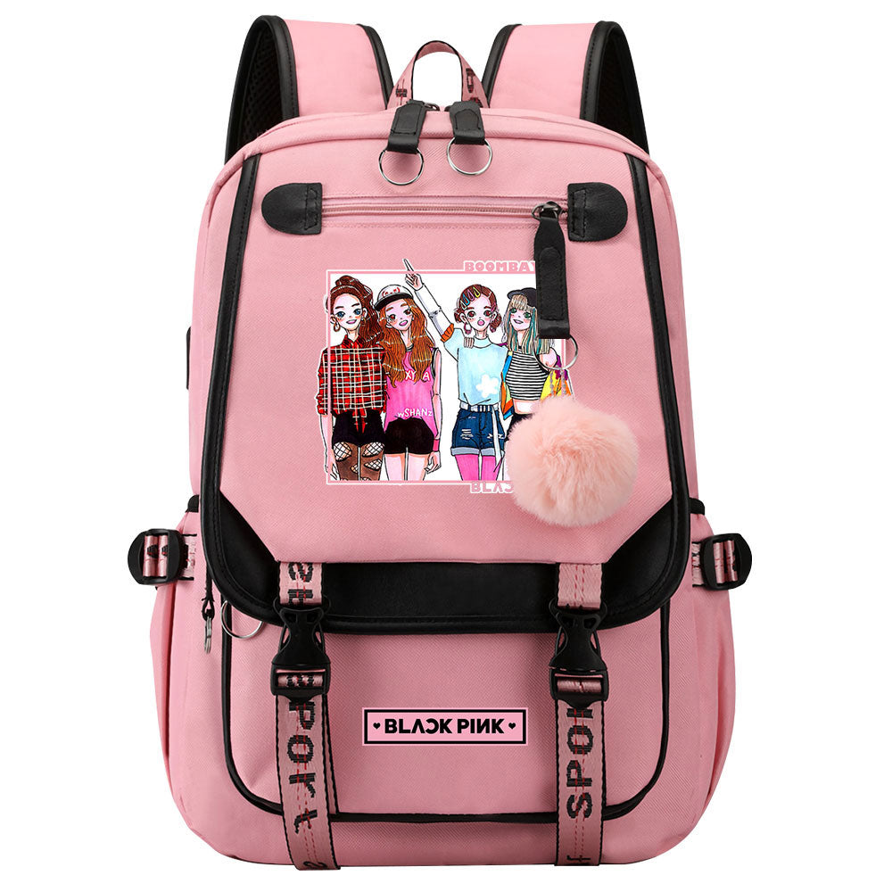 Blackpink Waterproof Backpack School Notebook Travel Bag