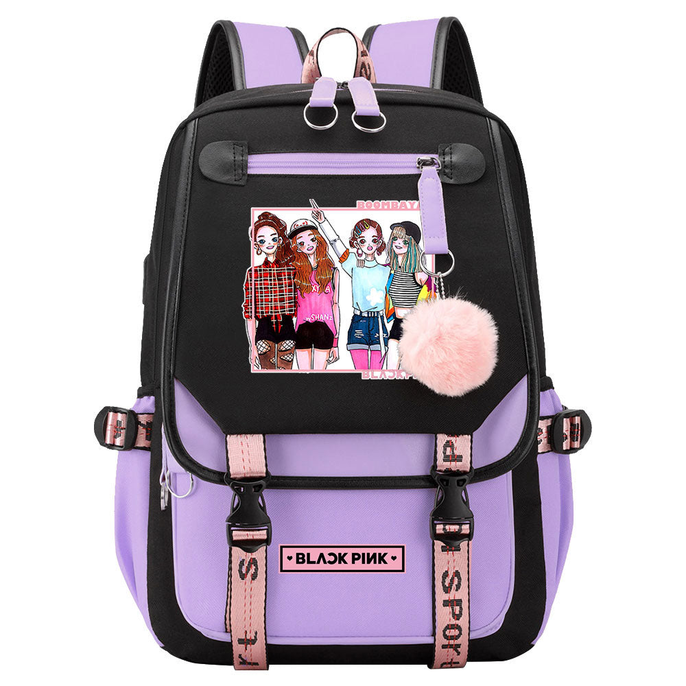 Blackpink Waterproof Backpack School Notebook Travel Bag