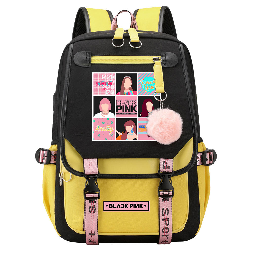 Blackpink Waterproof Backpack School Notebook Travel Bag
