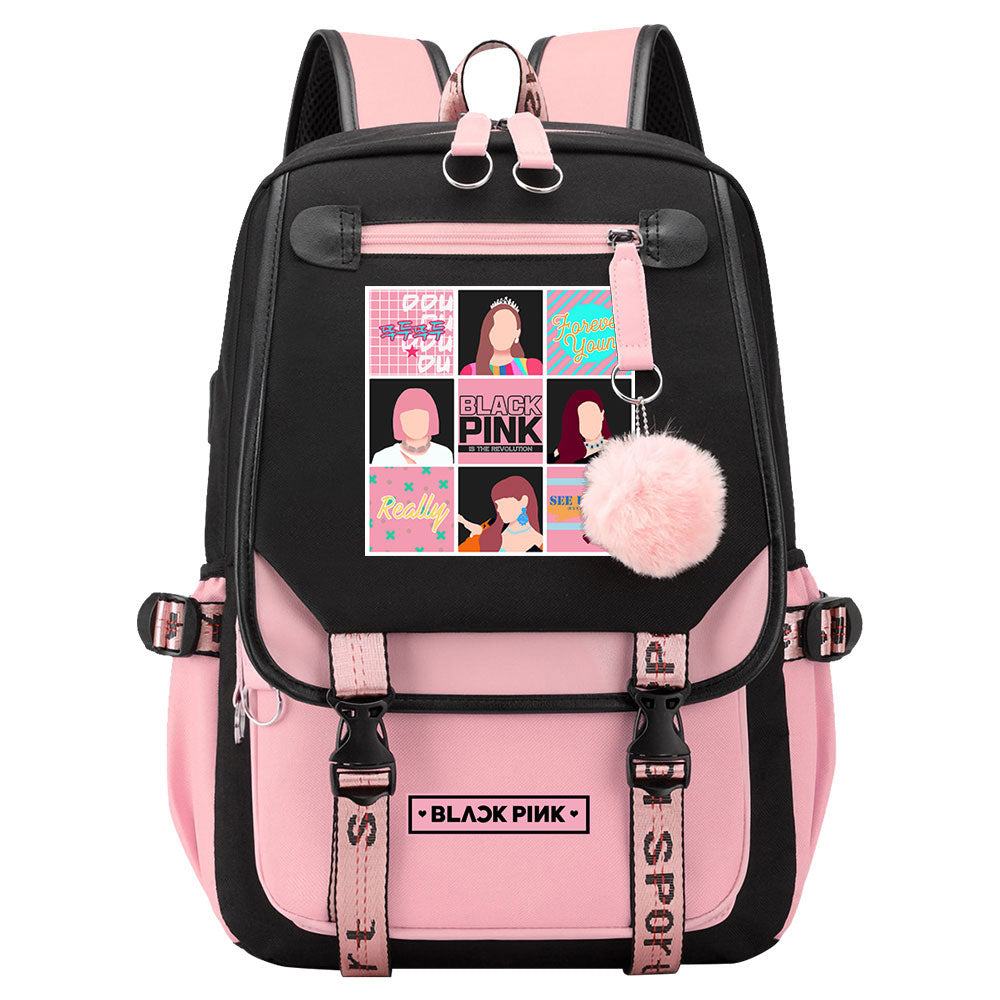 Blackpink Waterproof Backpack School Notebook Travel Bag