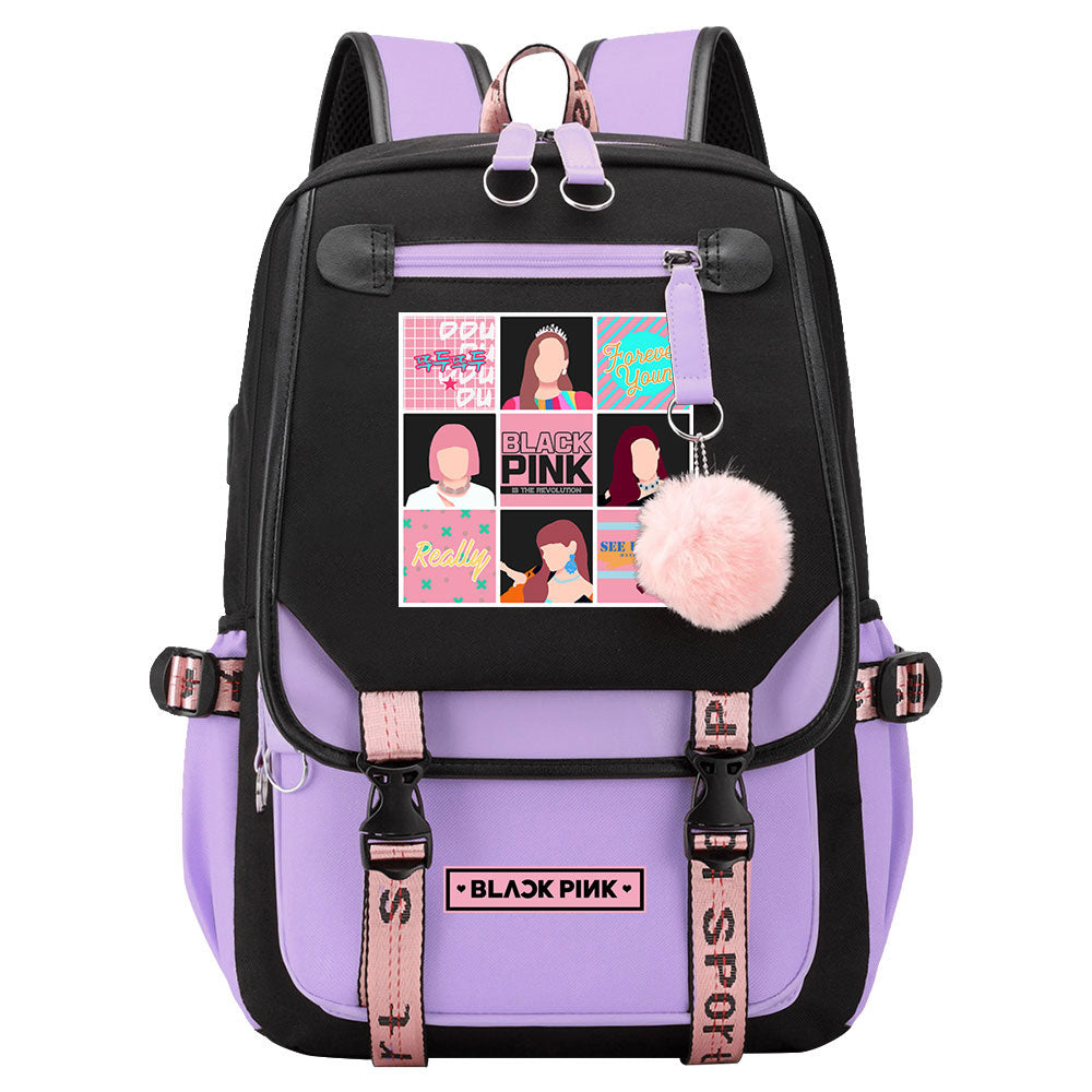 Blackpink Waterproof Backpack School Notebook Travel Bag