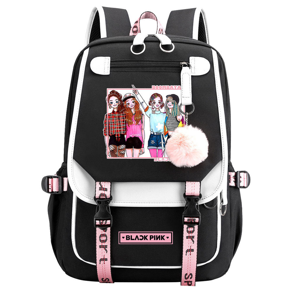 Blackpink Waterproof Backpack School Notebook Travel Bag