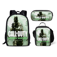 Call of Duty Schoolbag Backpack Lunch Bag Pencil Case 3pcs Set Gift for Kids Students