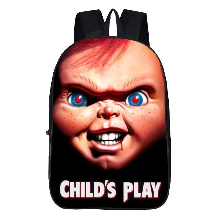 Child's Play Chucky Horror Movie Backpack School Sports Bag