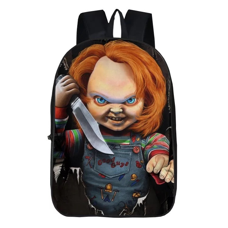 Child's Play Chucky Horror Movie Backpack School Sports Bag