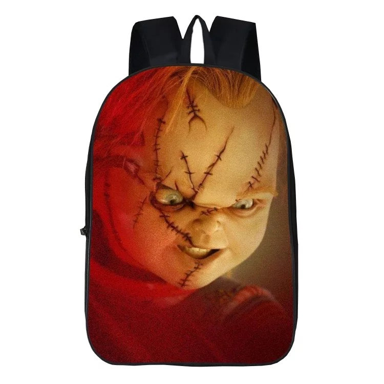 Child's Play Chucky Horror Movie Backpack School Sports Bag