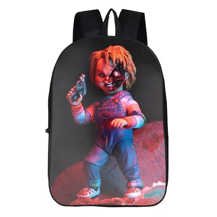 Child's Play Chucky Horror Movie Backpack School Sports Bag