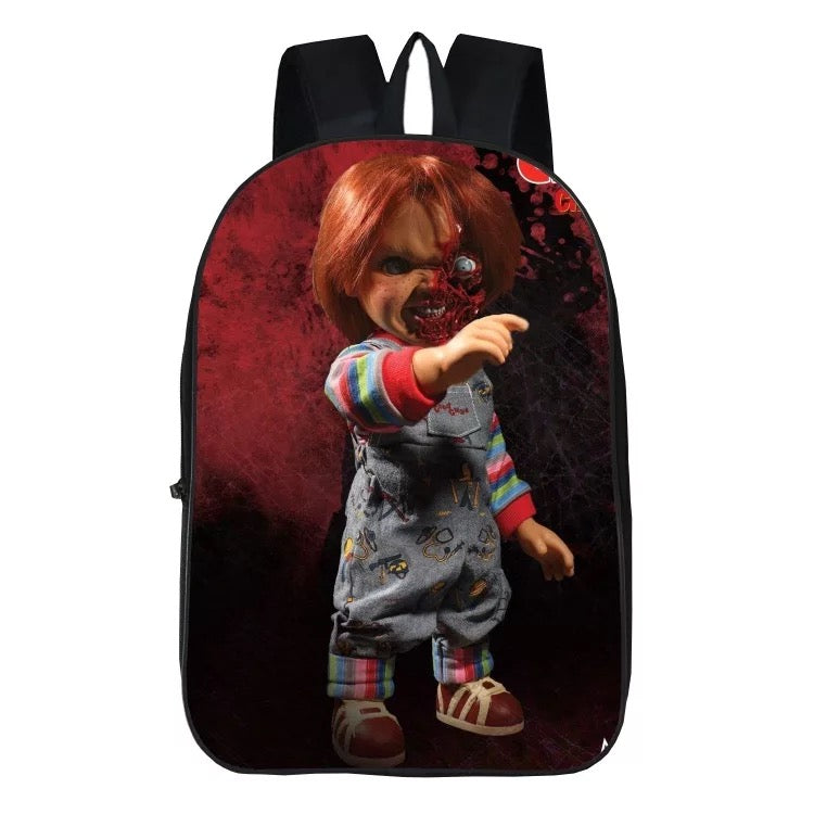 Child's Play Chucky Horror Movie Backpack School Sports Bag