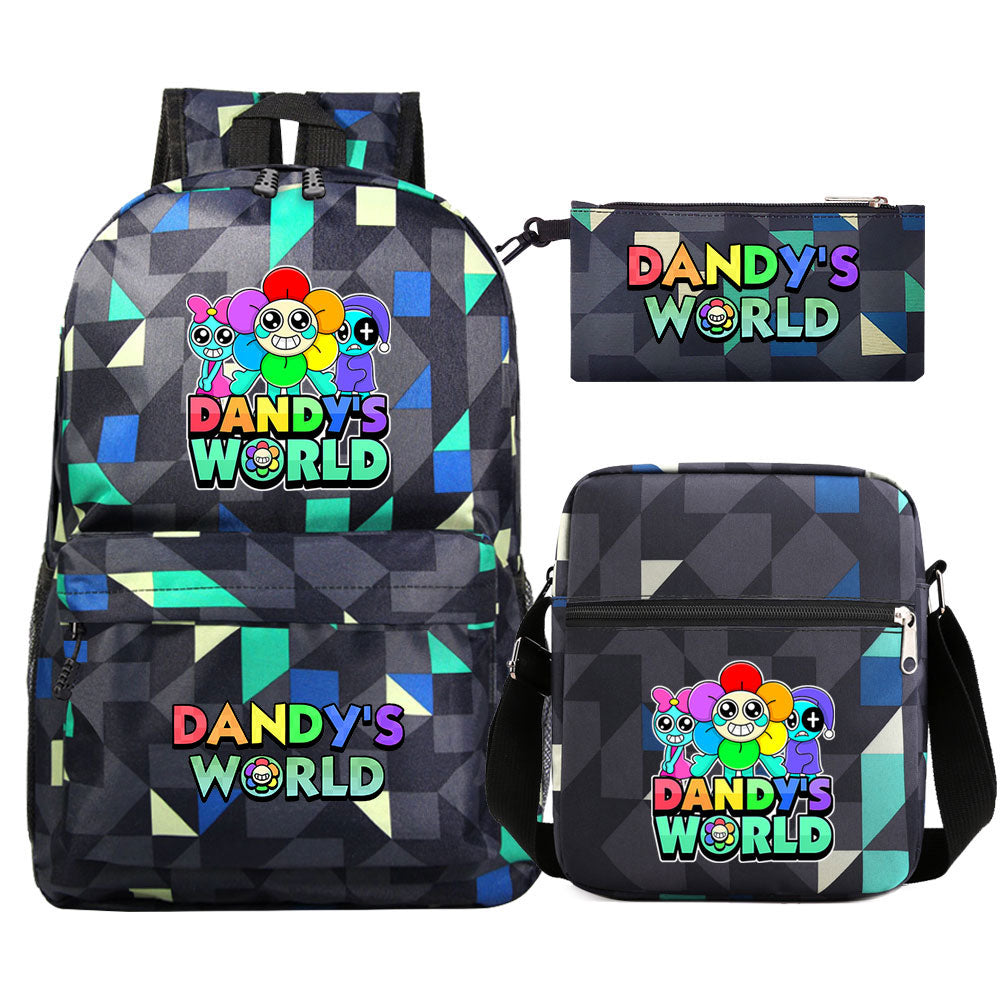 ‌Dandy's World SchoolBag Backpack Shoulder Bag Book Pencil Bags  3pcs Set