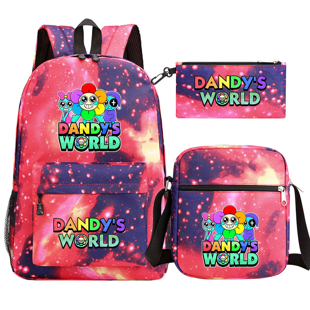 ‌Dandy's World SchoolBag Backpack Shoulder Bag Book Pencil Bags  3pcs Set