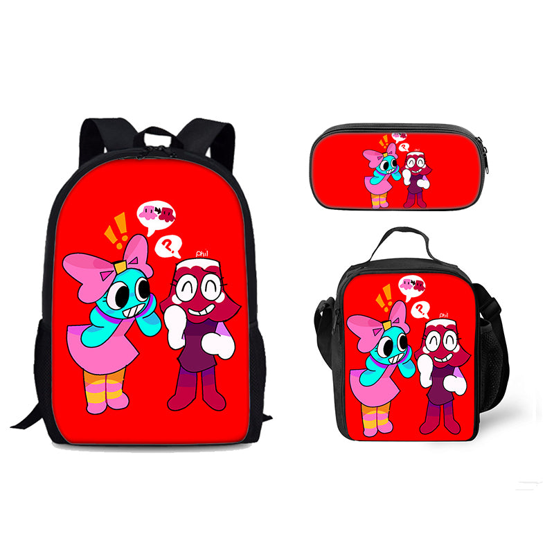 Dandy’s World Schoolbag Backpack Lunch Bag Pencil Case 3pcs Set Gift for Kids Students