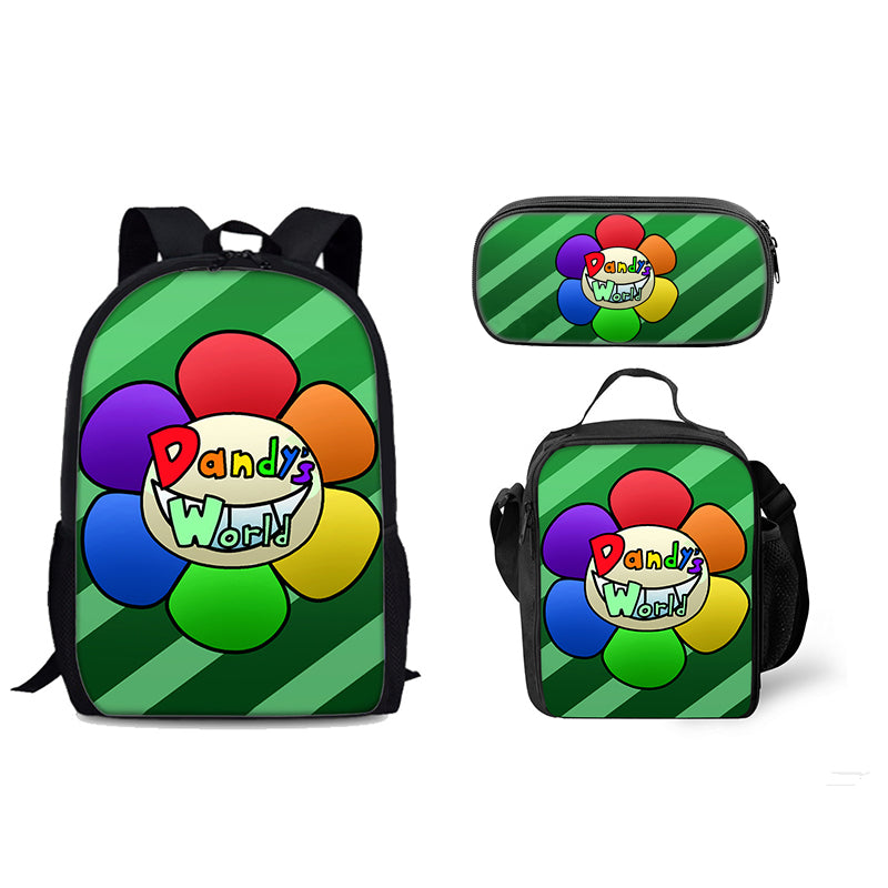 Dandy’s World Schoolbag Backpack Lunch Bag Pencil Case 3pcs Set Gift for Kids Students