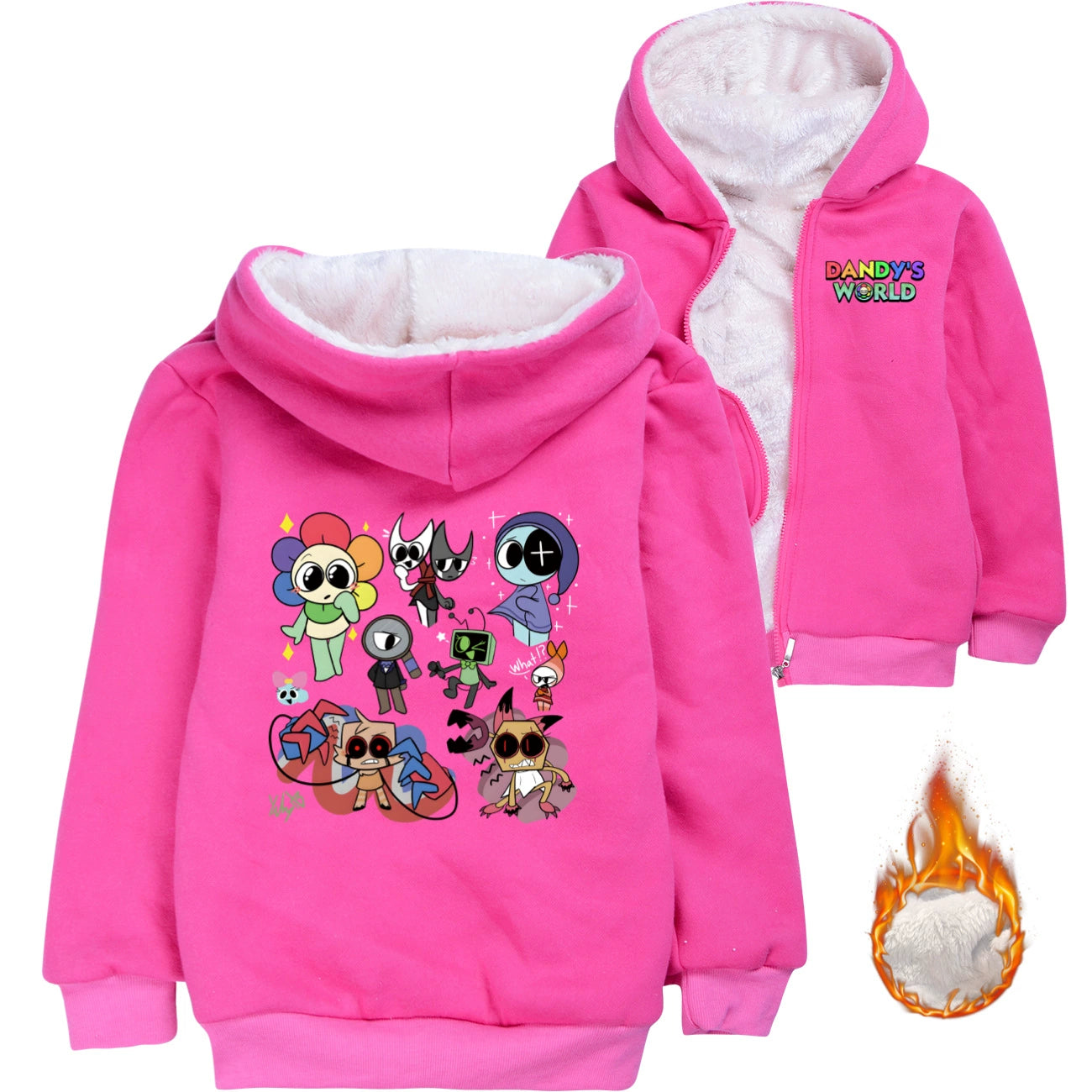 ‌Dandy's World Pullover Hoodie Sweatshirt Autumn Winter Unisex Sweater Zipper Jacket for Kids Boy Girls