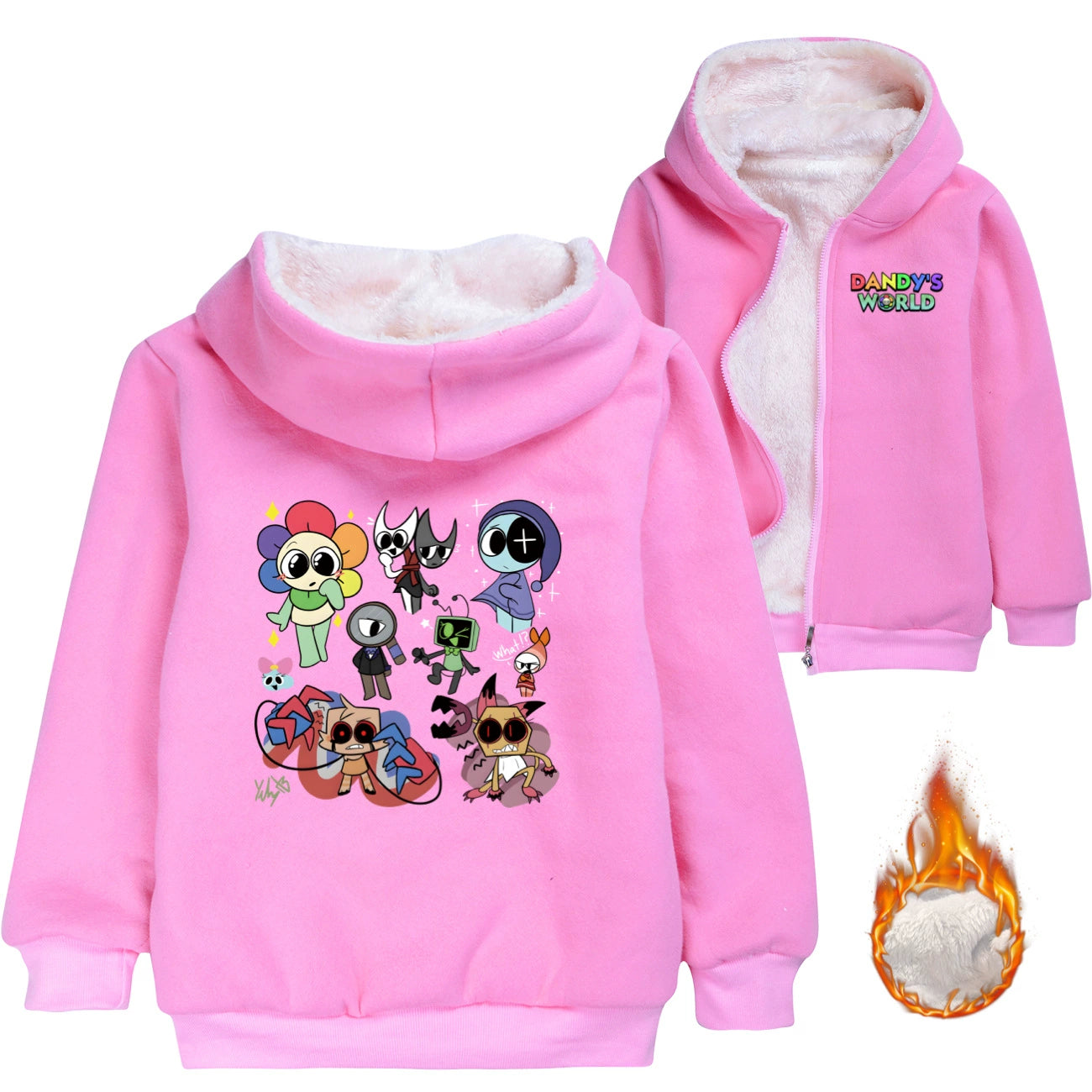 ‌Dandy's World Pullover Hoodie Sweatshirt Autumn Winter Unisex Sweater Zipper Jacket for Kids Boy Girls