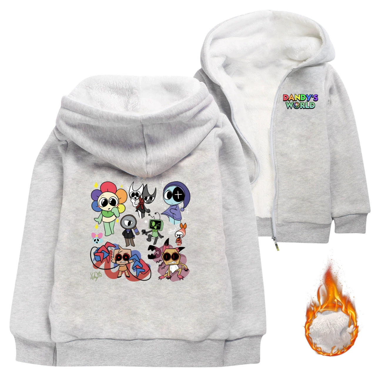 ‌Dandy's World Pullover Hoodie Sweatshirt Autumn Winter Unisex Sweater Zipper Jacket for Kids Boy Girls