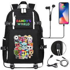 Dandys World USB Charging Backpack School NoteBook Laptop Travel Bags