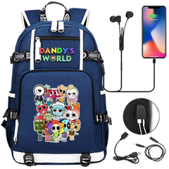 Dandys World USB Charging Backpack School NoteBook Laptop Travel Bags