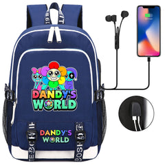 Dandys World USB Charging Backpack School Note Book Laptop Travel Bags