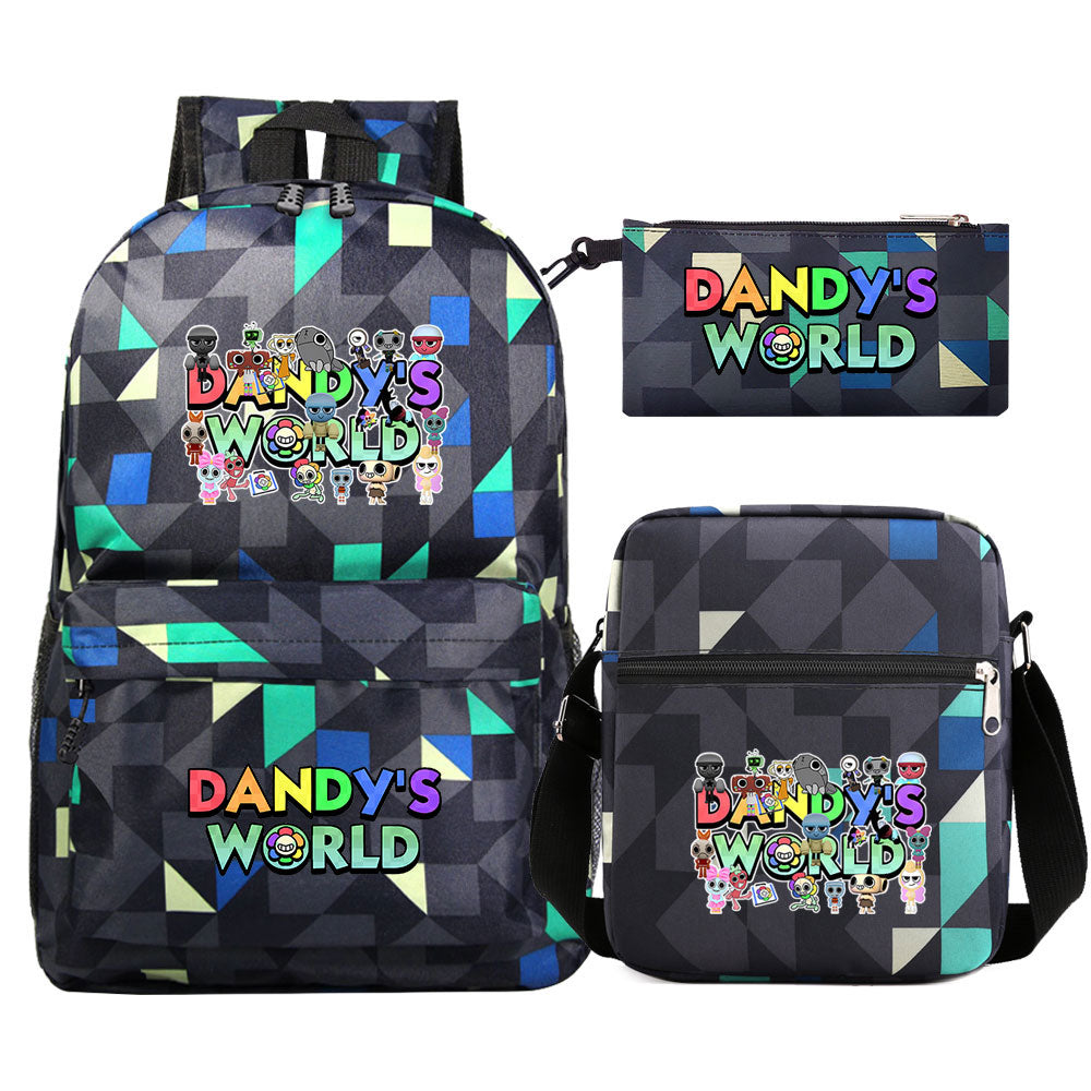 ‌Dandy's World SchoolBag Backpack Shoulder Bag Book Pencil Bags  3pcs Set