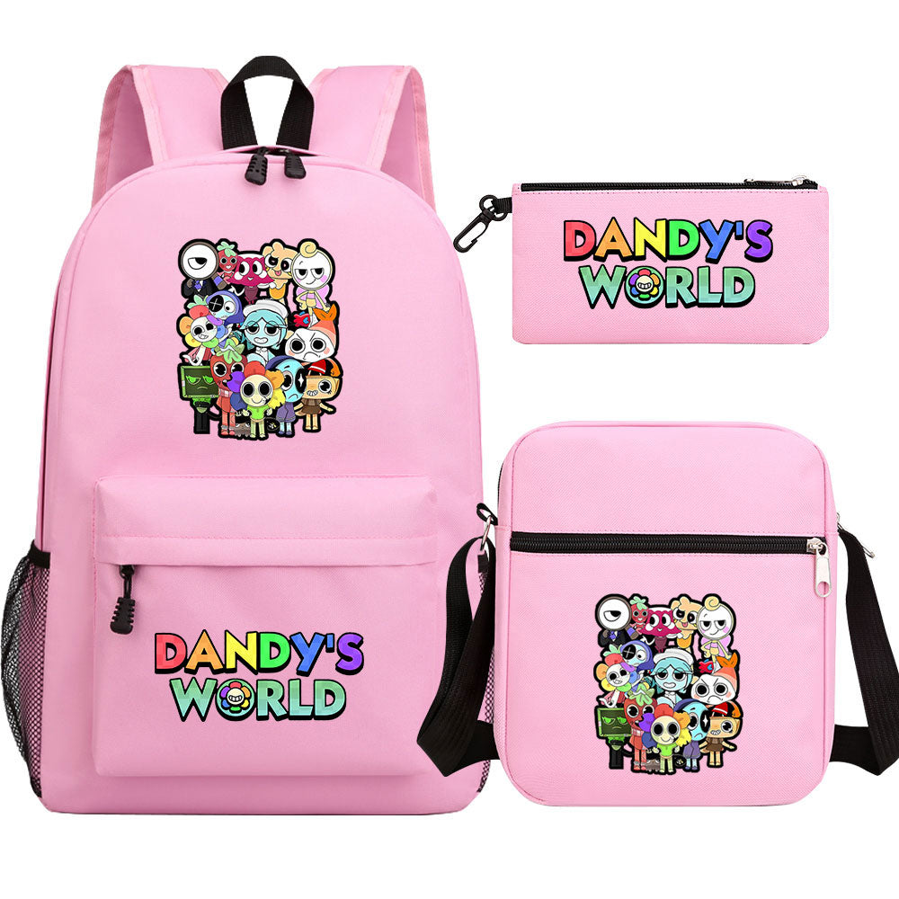 ‌Dandy's World SchoolBag Backpack Shoulder Bag Book Pencil Bags  3pcs Set