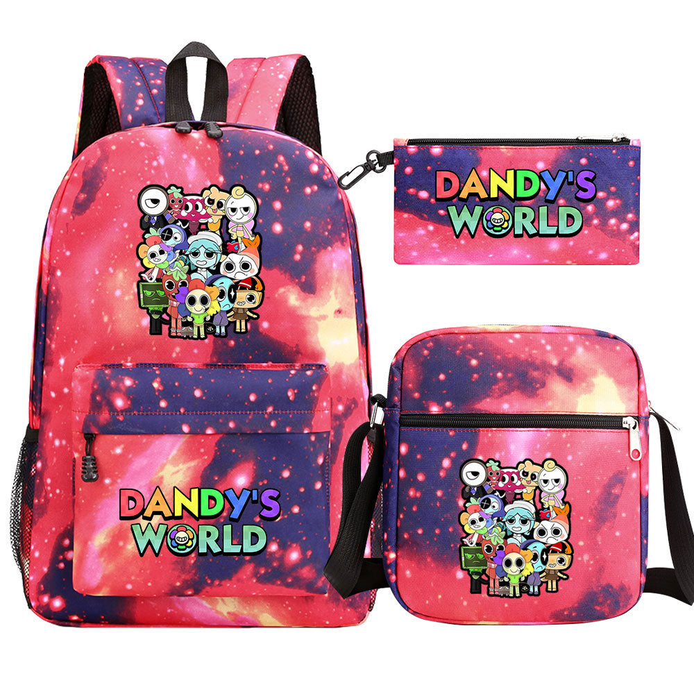 ‌Dandy's World SchoolBag Backpack Shoulder Bag Book Pencil Bags  3pcs Set