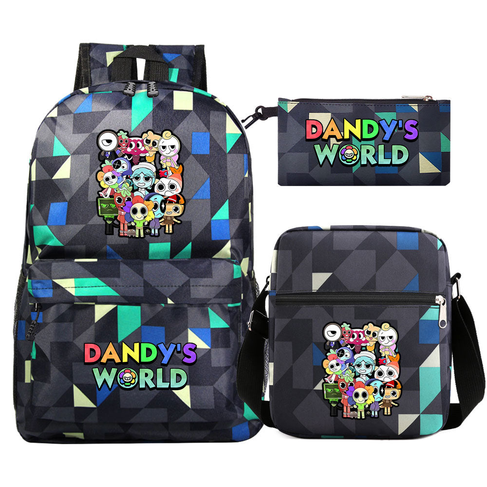 ‌Dandy's World SchoolBag Backpack Shoulder Bag Book Pencil Bags  3pcs Set