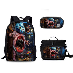 Dark Pals Schoolbag Backpack Lunch Bag Pencil Case 3pcs Set Gift for Kids Students