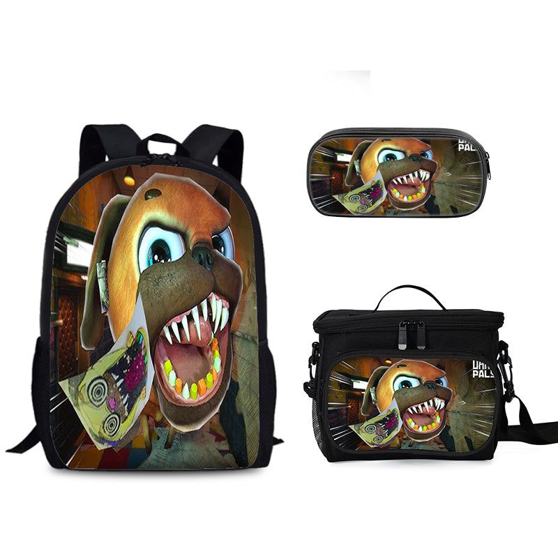 Dark Pals Schoolbag Backpack Lunch Bag Pencil Case 3pcs Set Gift for Kids Students