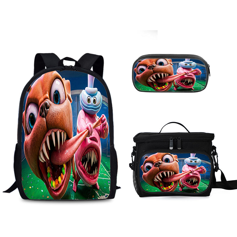 Dark Pals Schoolbag Backpack Lunch Bag Pencil Case 3pcs Set Gift for Kids Students