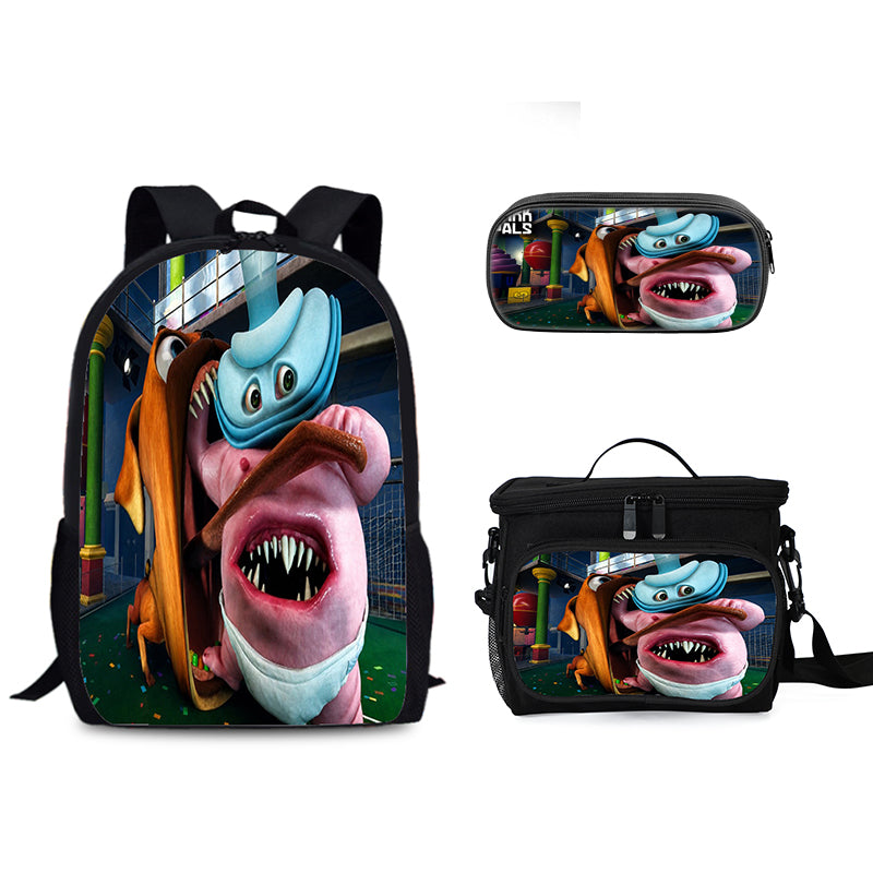 Dark Pals Schoolbag Backpack Lunch Bag Pencil Case 3pcs Set Gift for Kids Students
