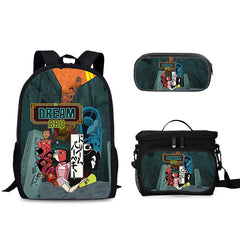 ENA dream BBQ Schoolbag Backpack Lunch Bag Pencil Case 3pcs Set Gift for Kids Students
