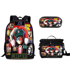 ENA dream BBQ Schoolbag Backpack Lunch Bag Pencil Case 3pcs Set Gift for Kids Students
