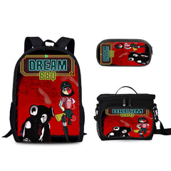 ENA dream BBQ Schoolbag Backpack Lunch Bag Pencil Case 3pcs Set Gift for Kids Students
