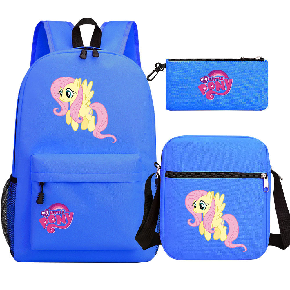 My Little Pony Fluttershy SchoolBag Backpack Shoulder Bag Book Pencil Bags 3pcs Set