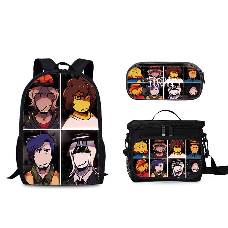 Forsaken Roblox Schoolbag Backpack Lunch Tote Pencil Case 3pcs Set Gift for Kids Students