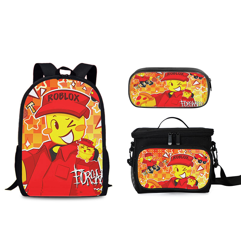Forsaken Roblox Schoolbag Backpack Lunch Tote Pencil Case 3pcs Set Gift for Kids Students