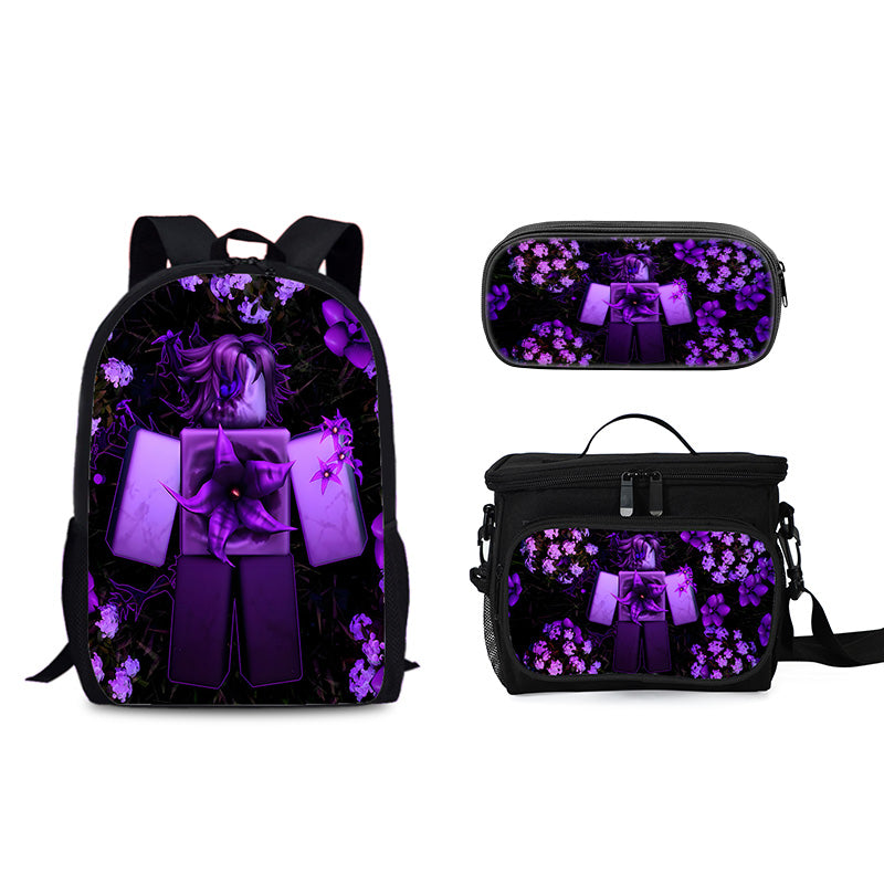 Forsaken Roblox Schoolbag Backpack Lunch Tote Pencil Case 3pcs Set Gift for Kids Students