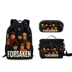 Forsaken Roblox Schoolbag Backpack Lunch Tote Pencil Case 3pcs Set Gift for Kids Students
