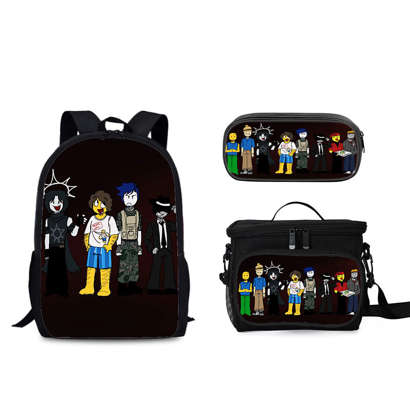 Forsaken Roblox Schoolbag Backpack Lunch Tote Pencil Case 3pcs Set Gift for Kids Students