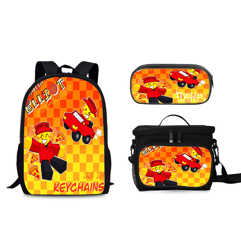 Forsaken Roblox Schoolbag Backpack Lunch Tote Pencil Case 3pcs Set Gift for Kids Students