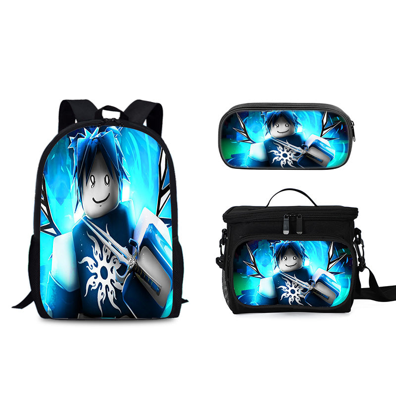 Forsaken Roblox Schoolbag Backpack Lunch Tote Pencil Case 3pcs Set Gift for Kids Students