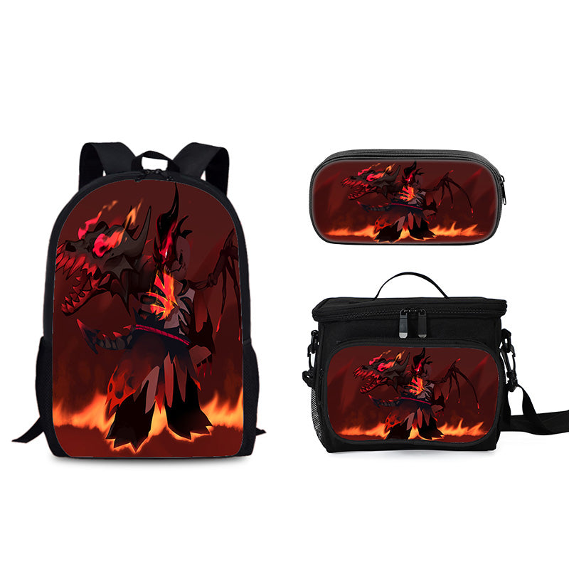 Forsaken Roblox Schoolbag Backpack Lunch Tote Pencil Case 3pcs Set Gift for Kids Students