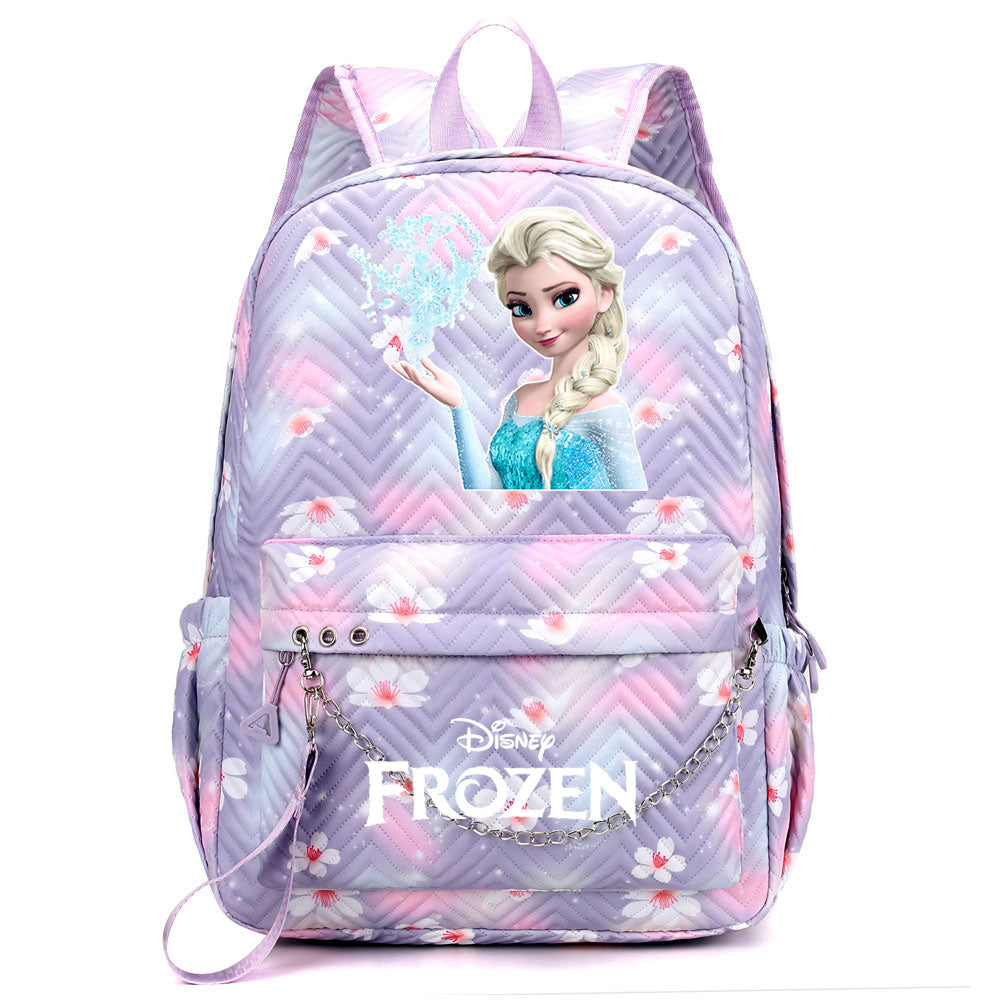 Frozen Elsa Anna USB Charging Backpack Schoolbag Notebook Bag Gifts for Kids Students