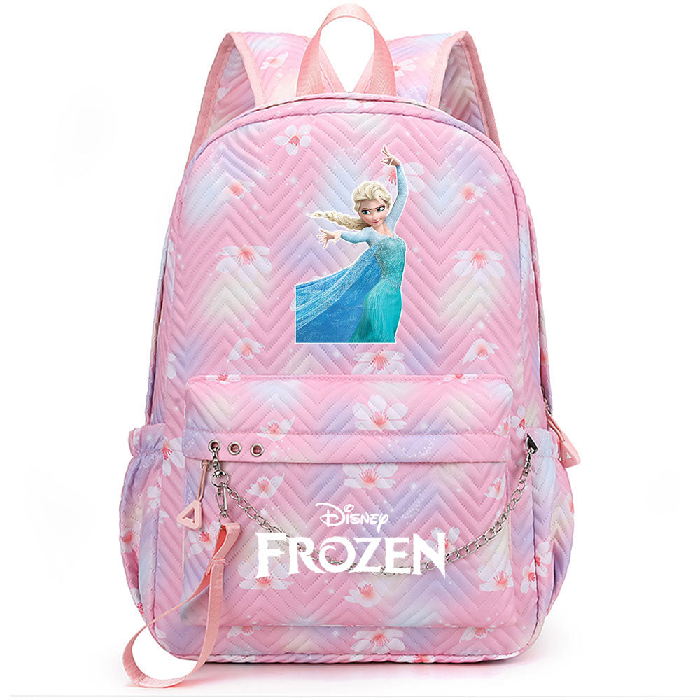 Frozen Elsa Anna USB Charging Backpack Schoolbag Notebook Bag Gifts for Kids Students