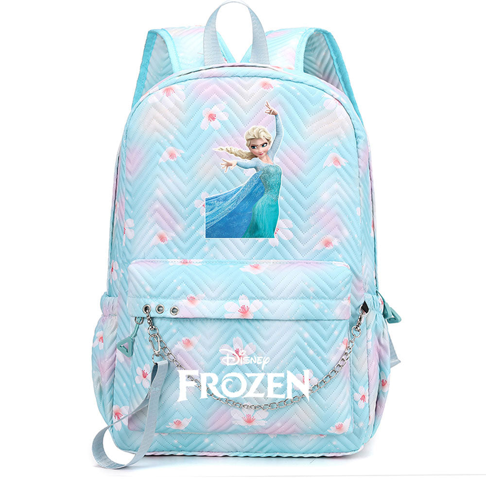 Frozen Elsa Anna USB Charging Backpack Schoolbag Notebook Bag Gifts for Kids Students