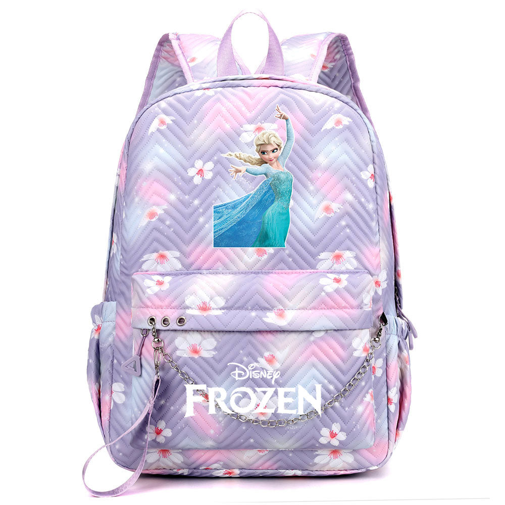 Frozen Elsa Anna USB Charging Backpack Schoolbag Notebook Bag Gifts for Kids Students